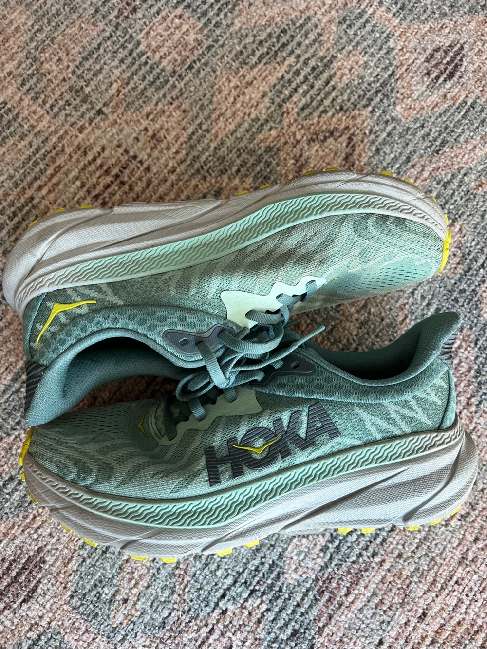 Hoka Challenger ATR 7 running sneakers yellow and aqua - Picture 8 of 11